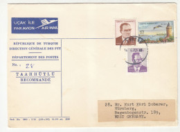 Turkey Letter Cover Posted 1972 To Germany  B230720 - Cartas & Documentos