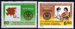 India 1987 Asia Regional Rotary International Conference Set Of 2, MNH, SG 1260/1 (D) - Ungebraucht