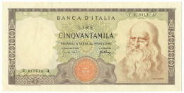 50000 LIRE BANCA D'ITALIA LEONARDO DA VINCI MEDUSA 03/07/1967 SPL- - Altri & Non Classificati