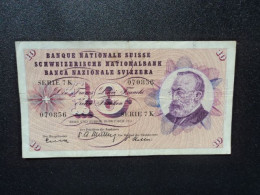 SUISSE : 10 FRANKEN   20.10.1955   P 45b Signature 36     TTB * - Schweiz