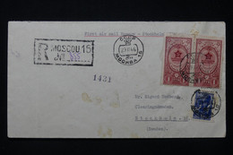 U.R.S.S. - Enveloppe En Recommandé De Moscou Pour La Suède En 1946 Par 1er Vol Moscou / Stockholm - L 91789 - Cartas & Documentos