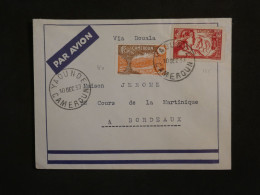 BV11 CAMEROUN   BELLE LETTRE RR  1937 YAOUDE   A BORDEAUX  FRANCE + +AFF. INTERESSANT+ - Lettres & Documents