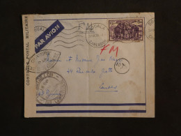 BV11 CAMEROUN   BELLE LETTRE RARE CENSORED FM 1937 DOUALA    A LOURDES  FRANCE + +AFF. INTERESSANT+ - Storia Postale