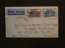 BV11 CAMEROUN   BELLE LETTRE RR CENSORED 1939 HOTEL LIDO DOUALA  A LOURDES  FRANCE + +AFF. INTERESSANT+ - Covers & Documents