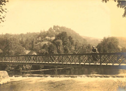 Chateauneuf Les Bains * 1926 * Un Coin Du Village , Pont Et La Sioule * Photo Ancienne 10.4x7.6cm - Otros & Sin Clasificación