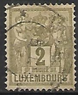 LUXEMBOURG      -     1882 .    Y&T N° 48 Oblitéré. - 1882 Alegorias
