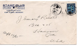 68103 - Canada - 1935 - 5¢ Silver Jubilee EF A Bf SARNIA ONT -> Hanover, PA (USA) - Brieven En Documenten