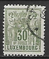 LUXEMBOURG      -     1882 .    Y&T N° 55 Oblitéré.  Cote 15 € - 1882 Allégorie