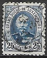 LUXEMBOURG      -     1891 .    Y&T N° 62 Oblitéré. - 1891 Adolphe Frontansicht