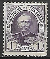LUXEMBOURG      -     1891 .    Y&T N° 66 Oblitéré. - 1891 Adolphe Frontansicht