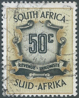 SOUTH AFRICA - AFRIQUE DU SUD - SUID-AFRIKA , Revenue Stamp INKOMSTE ,Tax - Fiscal 50c Used - Oficiales