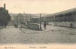 BELGIQUE - Verviers - La Gare - Ed. A - Animé - Carte Postale Ancienne - Verviers