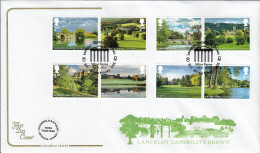 GB 2016 LANDSCAPE GARDENS ON COTSWOLD 'OFFICIAL' FDC & SPONSORED POSTMARK - 2011-2020 Decimal Issues