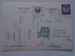 D196636   UK Yorkshire Whitby Royal Crescent Gardens - Postage Due  PORTO  Hungary  1957 - Strafport