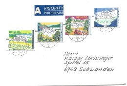 232 - 27 - Enveloppe Avec Timbres Automates Et Cachets à Date Schwllbrunn 2001 - Automatic Stamps