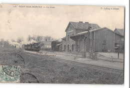 CPA 80 Bray Sur Somme La Gare Et Le Train Tramway - Bray Sur Somme