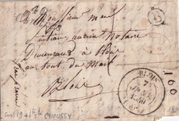 France Marcophilie - Cursive 40 / Contres - 1840 - Avec Texte De Choussy - Indice  18 - TB - 1801-1848: Vorläufer XIX