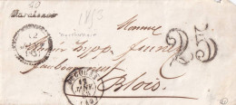 France Marcophilie - Cursive 40 / Marchenoir - 1853 - Avec Texte - Indice  11 - TB - 1801-1848: Precursors XIX