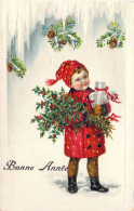 FETES - Nouvel An - Bonne Année - Enfant - Neige - Carte Postale Ancienne - Nouvel An