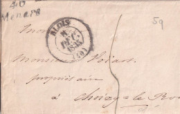 France Marcophilie - Cursive 40 / Menars - 1835 - Avec Texte - Indice  14 - TB - 1801-1848: Precursori XIX