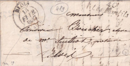 France Marcophilie - Cursive 40 / Les Montils - 1837 - Avec Texte - Indice  11 - TB - 1801-1848: Precursors XIX