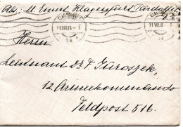 68116 - Österreich - 1916 - FpBf KLAGENFURT -> Feldpost #516, M Inhalt - Lettres & Documents