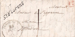 France Marcophilie - Cursive 17 / St Florent - 1848 - Avec Texte Sans Date - Indice 10 - TB - 1801-1848: Precursors XIX