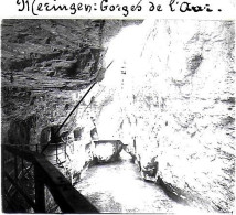 SUISSE / MERINGEN / GORGES DE L AAR / DEBUT 20 EME / PLAQUE DE VERRE PHOTO STEREO / - Plaques De Verre