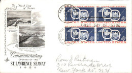 USA ETATS UNIS LETTRE FDC 1959 CANAL DU SAINT LAURENT - 1951-1960