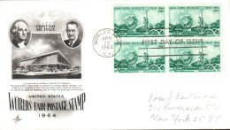 USA ETATS UNIS LETTRE FDC 1964 NEW YORK WORLD'S FAIR - 1961-1970