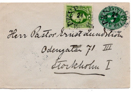 68132 - Schweden - 1905 - 5o. GAUmschlag Bahnpoststpl PKXP 89B -> STOCKHOLM - Cartas & Documentos