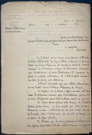 DOCUMENT PUY DE DOME / LES ANCIZES COMPS 1908  ETABLISSEMENT DU SERVICE TELEPHONIQUE - Manuscrits