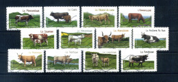 2014 FRANCIA SET USATO 5613/5624 Razze Bovine Francesi, Mucche - Usati