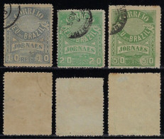 Brazil Year 1890 Complete Series Stamp For Newspaper Southern Cross Crux 10 20 50 Réis Used Catalog US$55 - Oblitérés