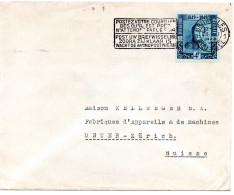 68139 - Belgien - 1949 - 4F 100 Jahre Belgische Briefmarken EF A Bf BRUXELLES - ... -> Schweiz - Storia Postale