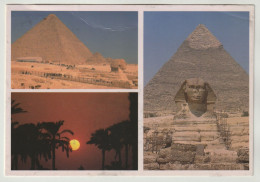 MBK Ägypten The Giza Pyramids Great Sphinx, Postalisch Gelaufen, Siehe 3 Scans - Pyramiden