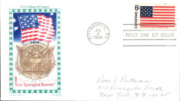 USA ETATS UNIS LETTRE FDC 1968 STAR SPANGLED BANNER - 1951-1960