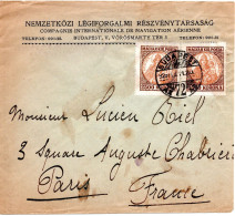 68145 - Ungarn - 1926 - 2@2500K A Bf BUDAPEST -> Frankreich - Cartas & Documentos