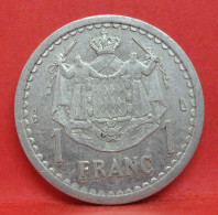 1 Franc 1943 - TB - Pièce De Monnaie Monaco - Article N°3688 - 1922-1949 Louis II.