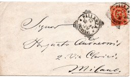 68150 - Italien - 1894 - 20c Umberto I EF A Bf PALLANZA -> MILANO - Storia Postale