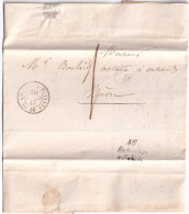 France Marcophilie - Cursive 56 / Entrains / S Nohain - 1847 - Avec Texte De St Amand - Indice 14 - TB - 1801-1848: Vorläufer XIX