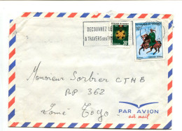 DAHOMEY - Affranchissement Sur Lettre Pour Le Togo - Indépendance / Médaille / Cavalier Bariba - Bénin – Dahomey (1960-...)