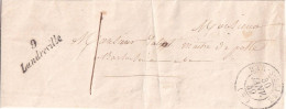 France Marcophilie - Cursive 9 / Landreville - 1849 - Avec Texte - Indice 11 - TB - 1801-1848: Vorläufer XIX