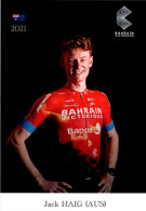 Carte Cyclisme Cycling Ciclismo サイクリング Format Cpm Equipe Cyclisme Bahrain Victorious 2021 Jack Haig Australie Dos Blanc - Radsport