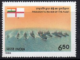 India 1989 Presidential Review Of The Fleet, MNH, SG 1365 (D) - Ungebraucht