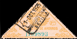 Sevilla - Caja Postal Ahorros - Gávez O 5 - Mat "Caja Postal De Ahorros - Sevilla Imposiciones Ulteriores" - Postage-Revenue Stamps