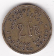 Congo Belge, 2 Francs 1946 Eléphant, En Laiton , KM# 28 - 1945-1951: Régence