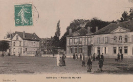 SAINT LEU PLACE DU MARCHE EDITION BATELIER 1907 PEU COURANTE - Saint Leu La Foret