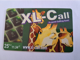 NETHERLANDS / PREPAID /HFL 25,- / XL CALL/ GIRAFFE    /    - USED CARD  ** 13931** - Openbaar