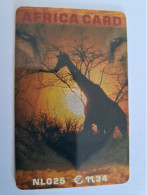 NETHERLANDS / PREPAID /HFL 25,- GIRAFFE / AFRICA CARD   /    - USED CARD  ** 13934** - Public